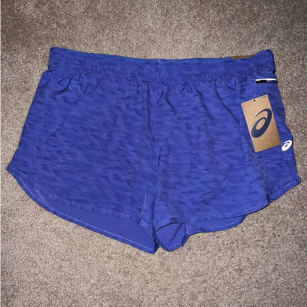 New Asics Womens Lined Running Short Purple size XL